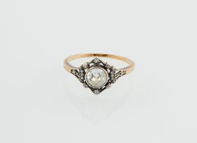 Altschliffdiamant Ring zus. ca. 0,90 ct - Gioielli scelti