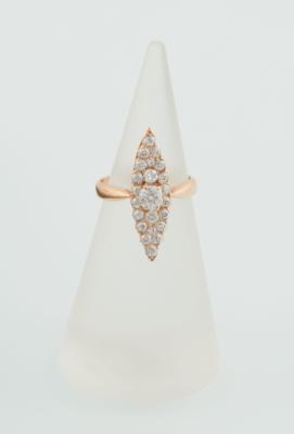 Altschliffdiamant Ring zus. ca. 1 ct - Erlesener Schmuck