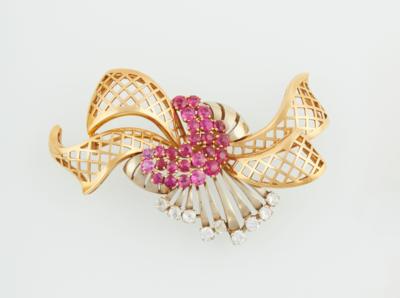 Altschliffdiamant Rubinanhänger - Exquisite jewellery