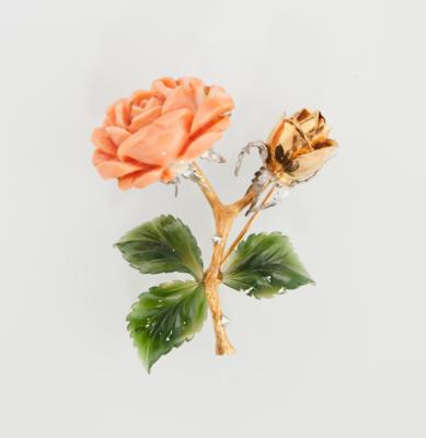 Blütenbrosche Rose - Exkluzivní šperky