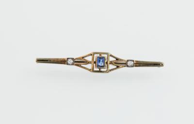 Diamant Saphir Brosche um 1900 - Exkluzivní šperky