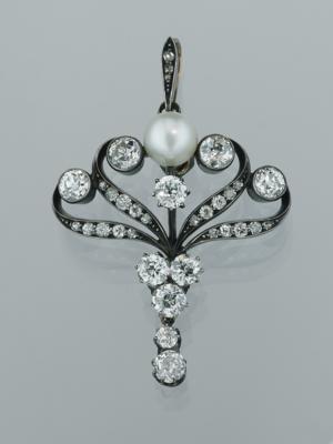 Altschliffdiamant Anhänger zus. ca. 3,50 ct - Exquisite jewellery