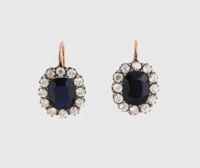 Brillant Altschliffbrillant und Diamant Ohrgehänge zus. ca.1,80 ct - Exquisite jewellery