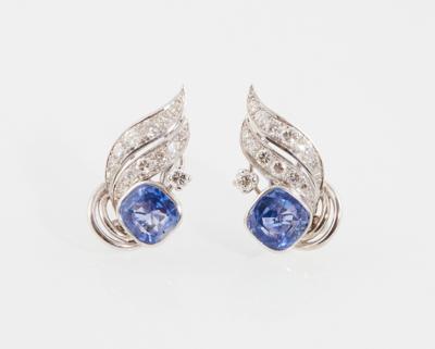 Brillant Saphir Ohrclips - Exquisite jewellery