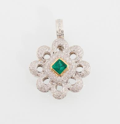 Brillant Smaragd Anhänger - Exquisite jewellery