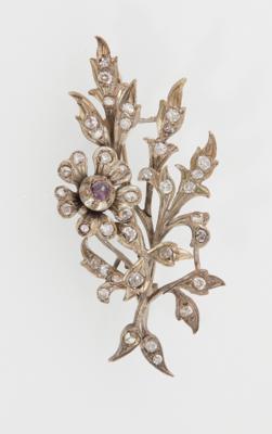 Diamant Rubin Blütenbrosche - Exkluzivní šperky