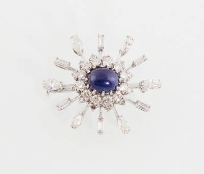 Diamant Saphir Brosche - Exkluzivní šperky