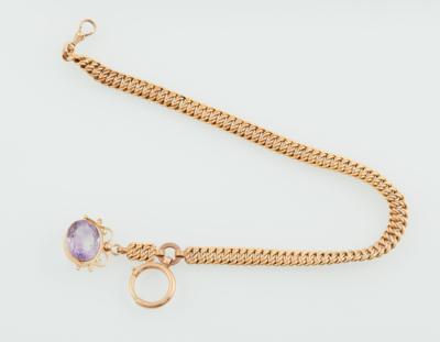 Uhrkette mit Amethystanhänger - Erlesener Schmuck