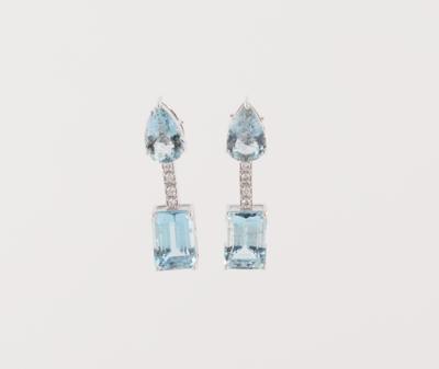 Aquamarin Ohrgehänge zus. ca. 14,05 ct - Exquisite jewellery