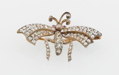 Diamantbrosche Falter zus. ca. 2,40 ct - Exquisite jewellery