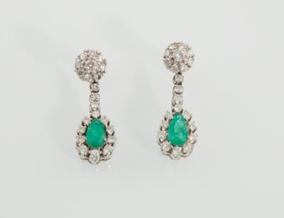 Brillant Smaragd Ohrschraubgehänge - Vybrané šperky
