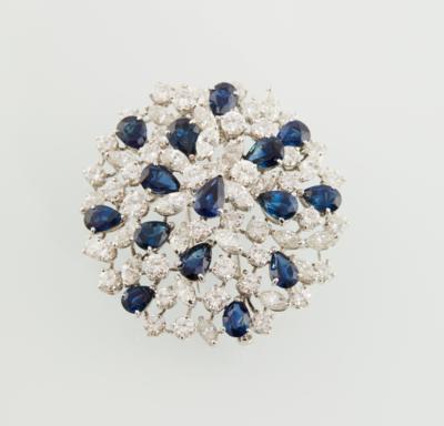 Diamant Saphir Brosche - Vybrané šperky