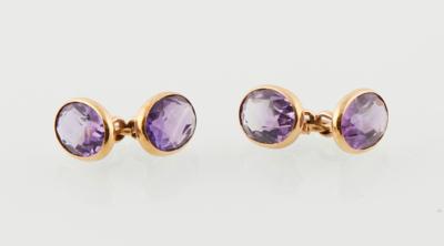 Amethyst Doppelknöpfe - Erlesener Schmuck