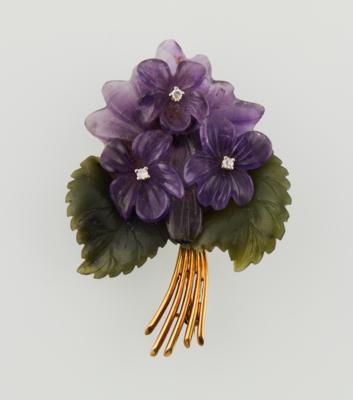 Blütenbrosche Veilchen - Exquisite jewellery