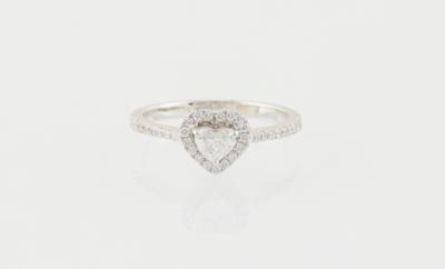 Brillant Diamantring Herz zus. 0,54 ct - Exkluzivní šperky