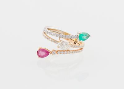 A. E. Köchert Diamant Farbsteinring - Exquisite Jewellery - Christmas Auction