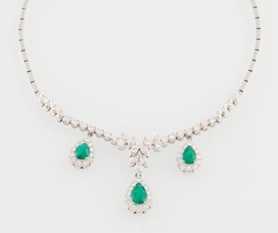 Brillant Smaragdcollier - Exquisite Jewellery - Christmas Auction