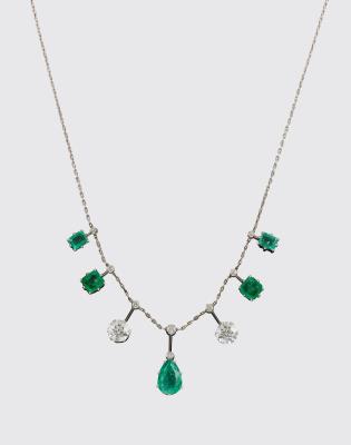 Brillant Smaragdcollier - Nádherné šperky - Vánoční aukce