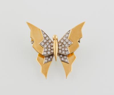 Brillantbrosche Schmetterling - Exquisite Jewellery - Christmas Auction