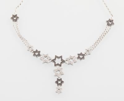 Brillantcollier Sterne tlw. behandelt zus. ca. 3,50 ct - Gioielli squisiti - Asta di Natale