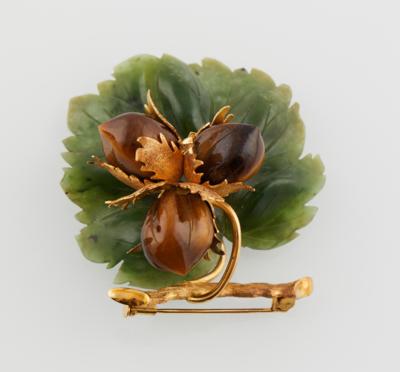 Brosche Haselnuss - Nádherné šperky - Vánoční aukce