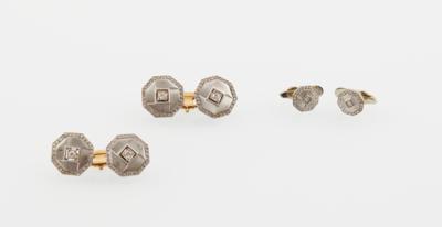 Diamant Herren Garnitur zus. ca. 0,70 ct - Nádherné šperky - Vánoční aukce