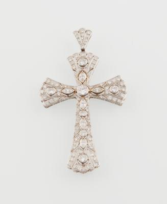 Diamantanhänger Kreuz zus. ca.3 ct - Erlesener Schmuck - Weihnachtsauktion