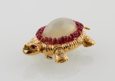 Moroni Brillant Mondstein Brosche Schildkröte - Exquisite Jewellery - Christmas Auction