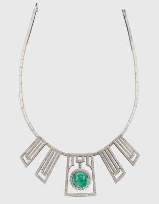 Smaragd Diamantcollier aus altem europäischen Adelsbesitz - Nádherné šperky - Vánoční aukce