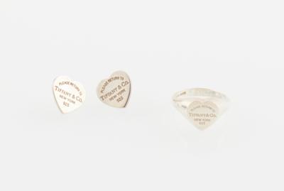 Tiffany  &  Co. Heart Signet Ring und Ohrstecker - Exquisite Jewellery - Christmas Auction