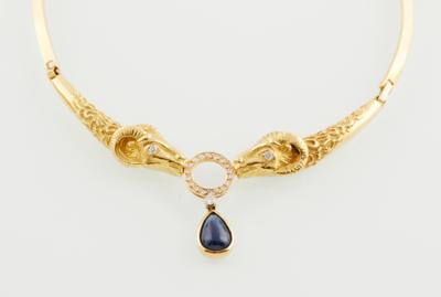 Brillantsaphircollier "Widderköpfe" - Exquisite jewellery