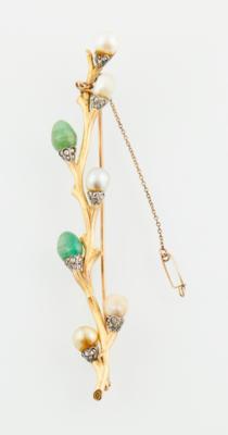 Diamant Smaragd Brosche - Exquisite jewellery