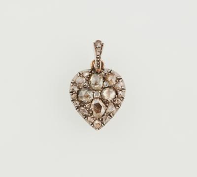 Diamantrauten Medaillon Anhänger zus. ca. 1 ct - Exquisite jewellery