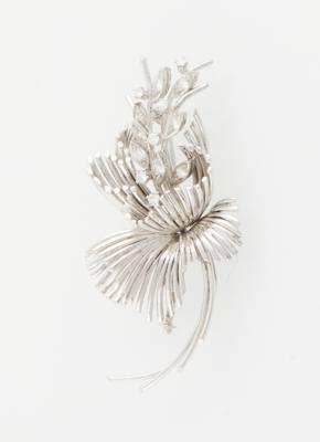 Brillant Blütenbrosche zus. ca. 0,50 ct - Exquisite jewellery