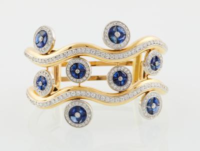 Diamant Saphir Armspange - Exquisite jewellery