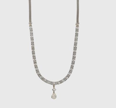 Diamantcollier zus. ca. 13 ct - Gioielli scelti