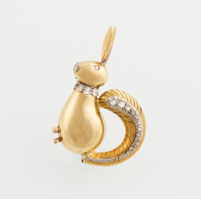 Diamantrauten Brosche Eichhörnchen - Exquisite jewellery