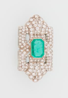 Brillant Diamant Smaragd Anhänger - Exkluzivní šperky