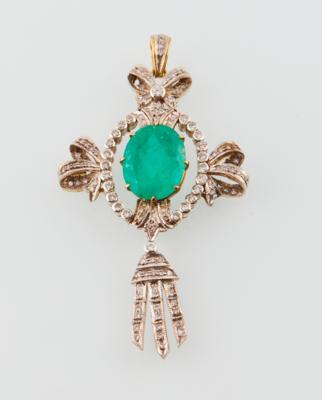 Diamant Smaragd Anhänger - Exquisite jewellery