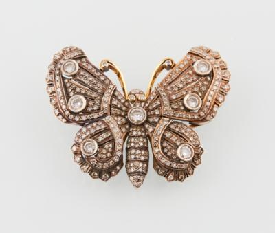 Diamantbrosche Schmetterling zus. ca. 2,60 ct - Exquisite jewellery