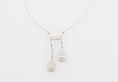 Diamantcollier zus. ca. 2,80 ct - Gioielli scelti