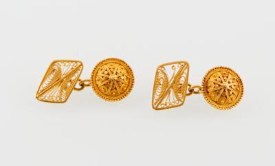 Doppelknöpfe Filigranarbeit - Exquisite jewellery