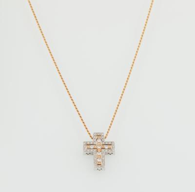 Damiani Brillantcollier Kreuz zus. ca. 0,80 ct - Exquisite jewels