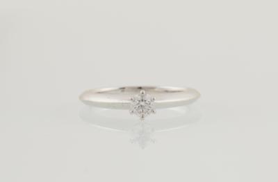 Tiffany  &  Co Brillantsolitär Ring ca. 0,18 ct - Erlesener Schmuck