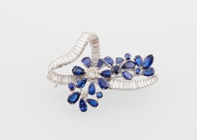 Diamant Saphirbrosche - Exquisite jewellery - Mother's Day Auction