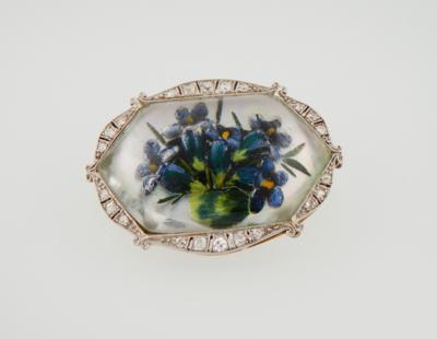Diamantbrosche Enzian - Exquisite jewellery