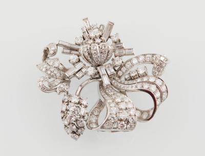 Diamantbrosche zus. ca. 8 ct - Exquisite jewellery