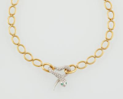 Pierre Cardin Brillant Smaragd Schlangen Collier - Exquisite jewellery