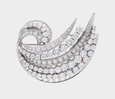 Brillantbrosche zus. ca.6,30 ct - Exkluzivní šperky