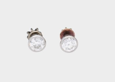 Brillantsolitär Ohrschrauben zus. ca.1,50 ct - Exquisite jewels